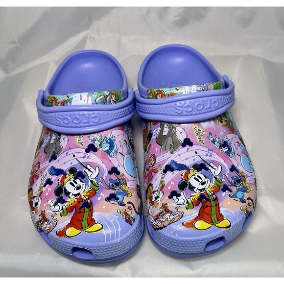 Disney Parks 100 Years Mickey Mouse Music & Wonder Adult Crocs M 10 W 12- EUC - Picture 5 of 7